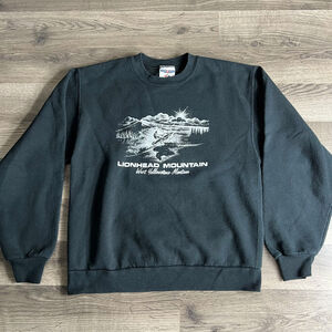 VTG Polaris Snowmobile Sweatshirt Mens Small‎ Lionhead Mountain West Yellowstone